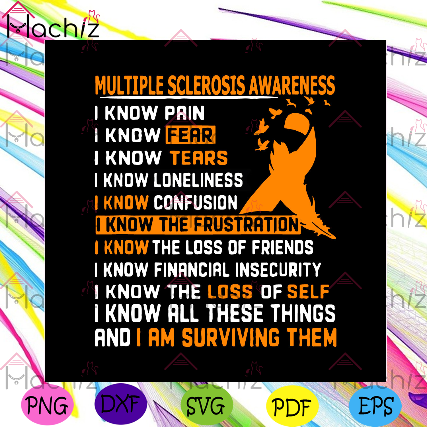 Multiple Sclerosis Awareness Svg Files, Awareness Svg