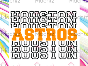 MLB Stacked Houston Astros Svg Files, Houston Astros Svg