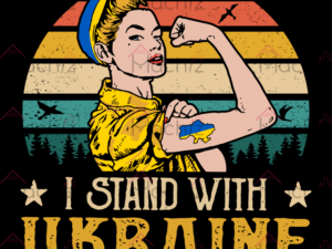 Vintage Rosie Women Save Ukraine Svg Files