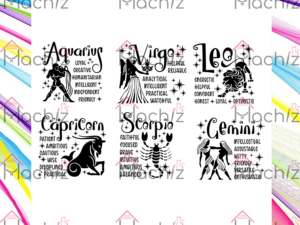 Zodiac Signs SVG Bundle Svg Files, Horoscope Svg
