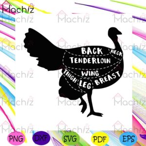 Black Turkey Quote For Thanksgiving Day Cutting Printing File