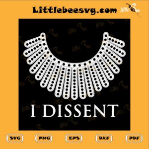 I Dissent RBG Women Rights SVG PNG DXF EPS, Feminism Saying