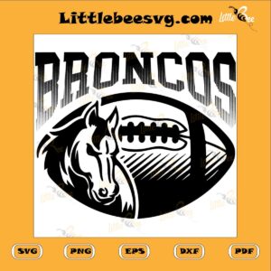 Denver Broncos Football SVG PNG DXF EPS, Mascot Ball