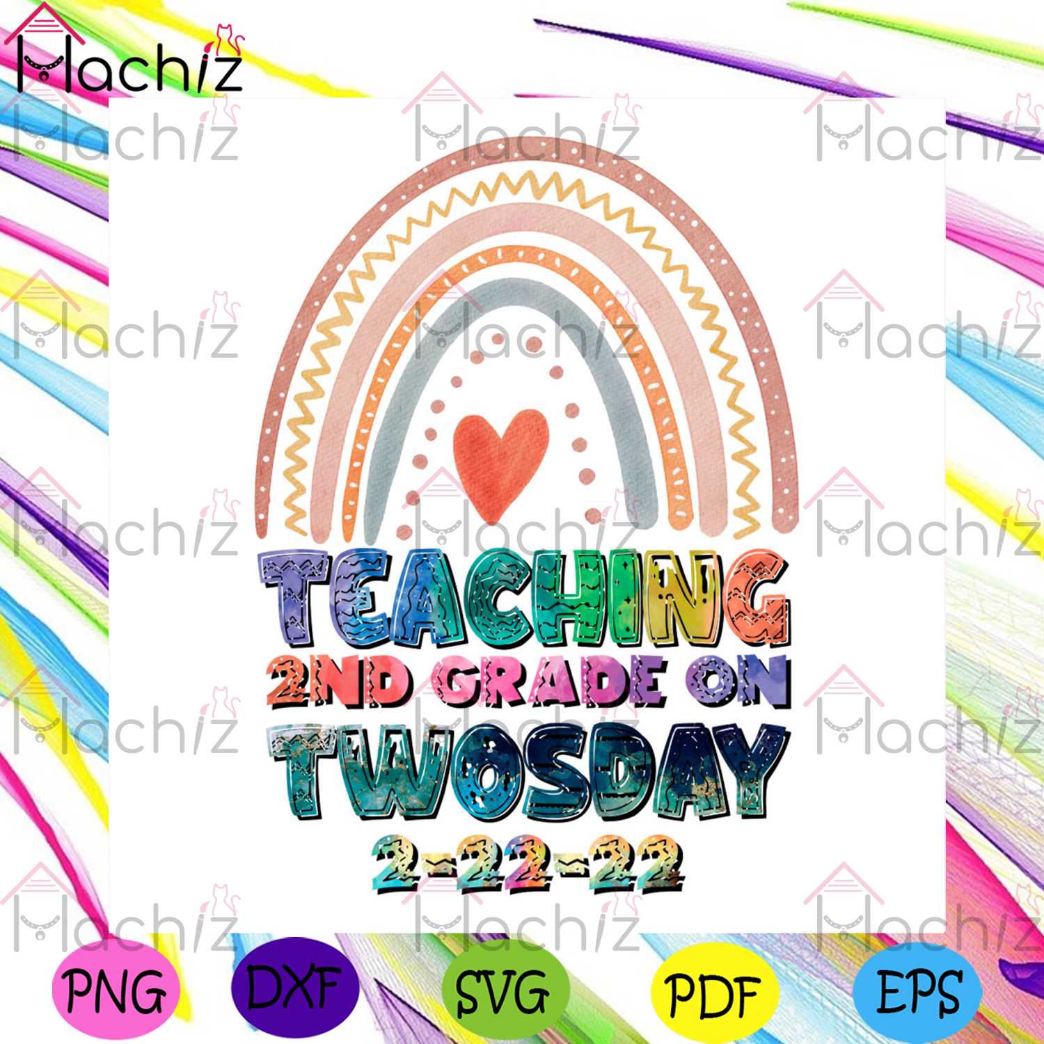rainbow-teaching-2nd-grade-on-twosday-svg