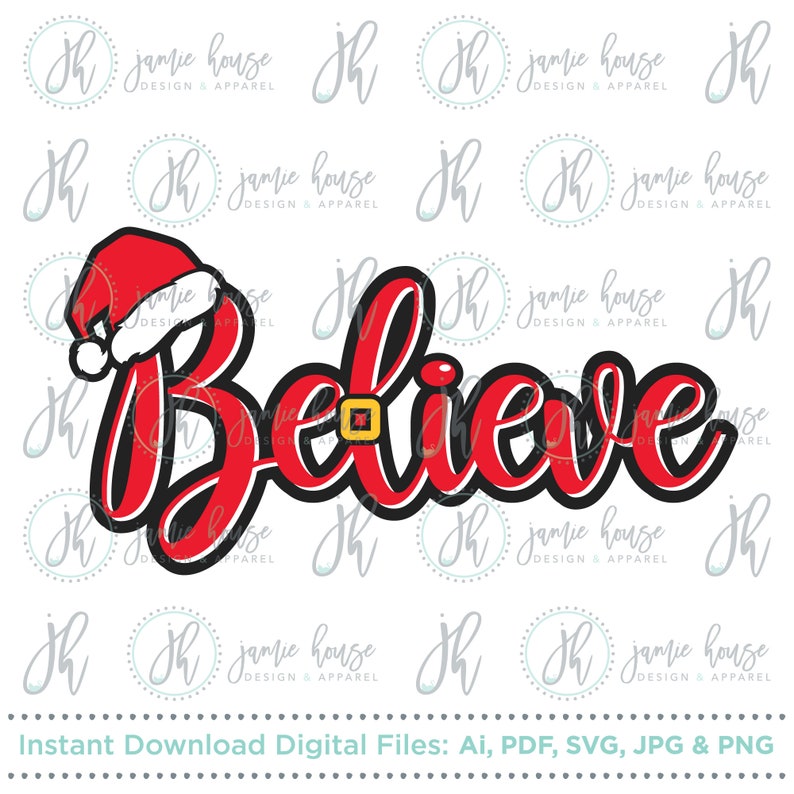 believe-svg-cut-file-christmas-holiday-santa-hat-vintage-image-1