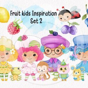 fruit-kids-inspiration-set2-clipart-instant-download-png-file-image-1