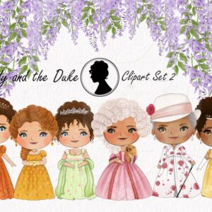 lady-and-the-duke-inspired-clipart-set2-png-files-instant-image-1