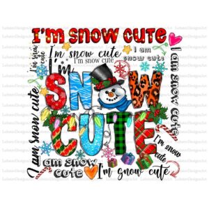 I am Snow Cute Png Merry Christmas Snowman Winter