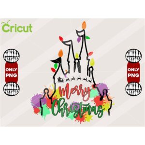 Merry Christmas PNG Mouse Castle Christmas Design