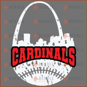 Cardinals City Baseball Players SVG Design, MLB Team Retro SVG