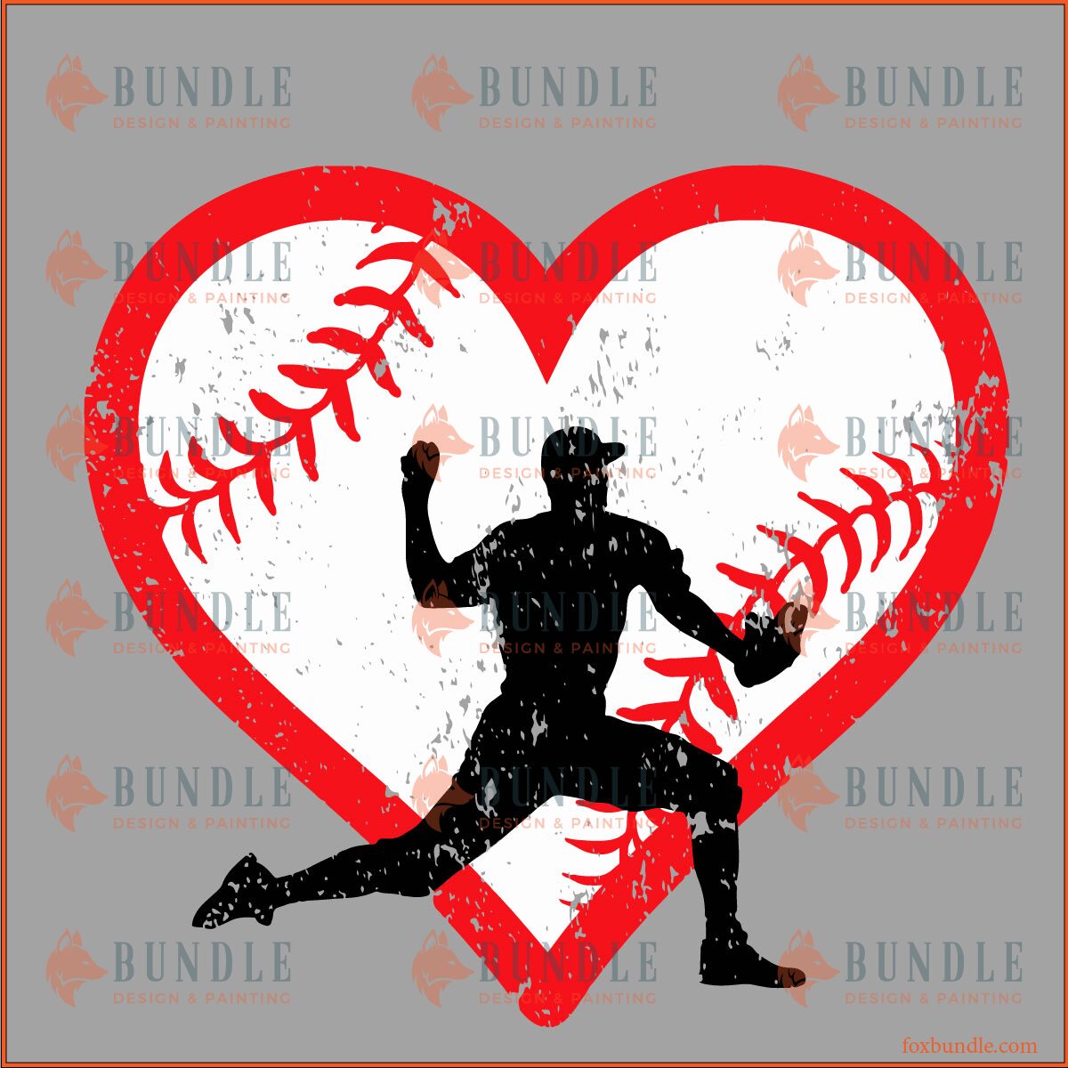 Heart Baseball Valentine's Day SVG Cut Files, Valentine SVG