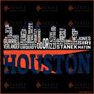 Houston Pro Baseball Team Skyline Lovers SVG Design