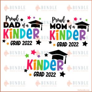 Kindergarten Graduate Family SVG Cut Files, Daddy Gift