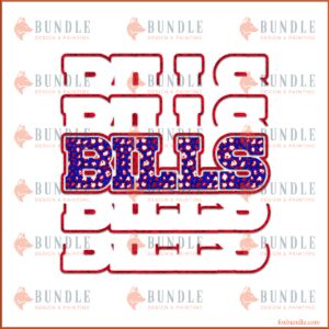 Leopard Buffalo Bills Football Team Logo PNG Sublimation Design