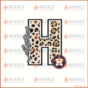 MLB Houston Astros Baseball Team Leopard SVG Design