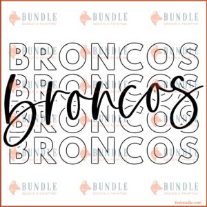Broncos Team Design Digital Design, Broncos Players SVG