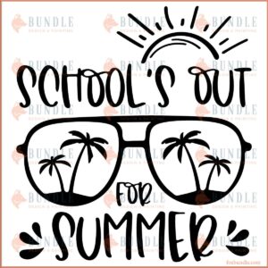 School Out For Summer Sunglasses SVG Cut Files, School Trip