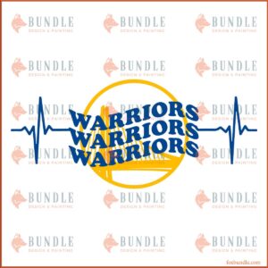 Warriors Heartbeat Warriors Are My Heart Basketball Lovers SVG Design