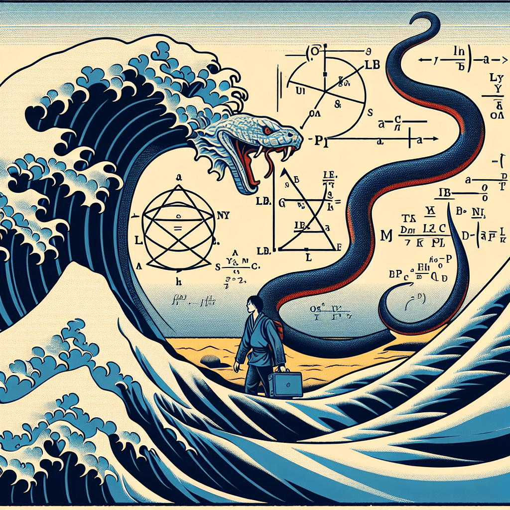 Design an image that represents a personalized learning journey into Python programming and Linear Algebra.