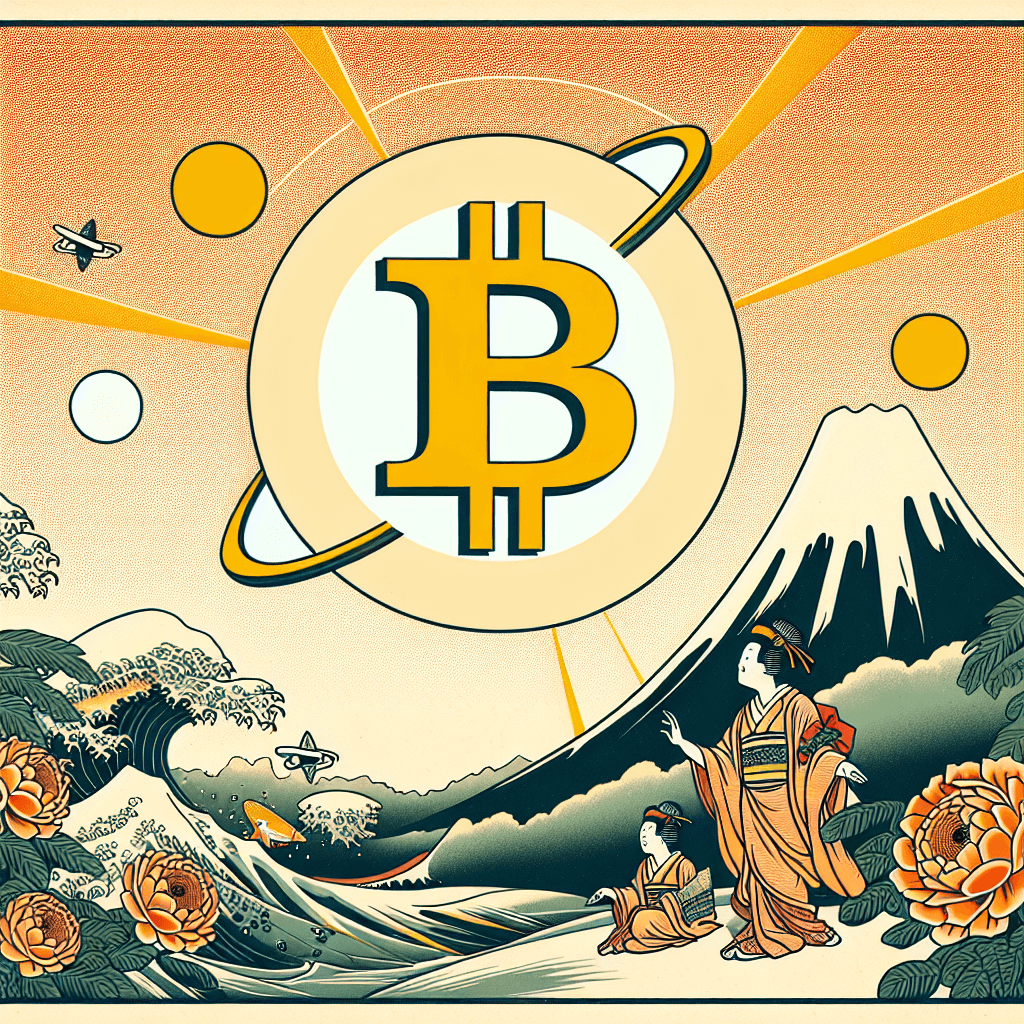 Design an image that represents Bitcoin as the foundation of the cryptocurrency world, akin to Earth in the solar system.