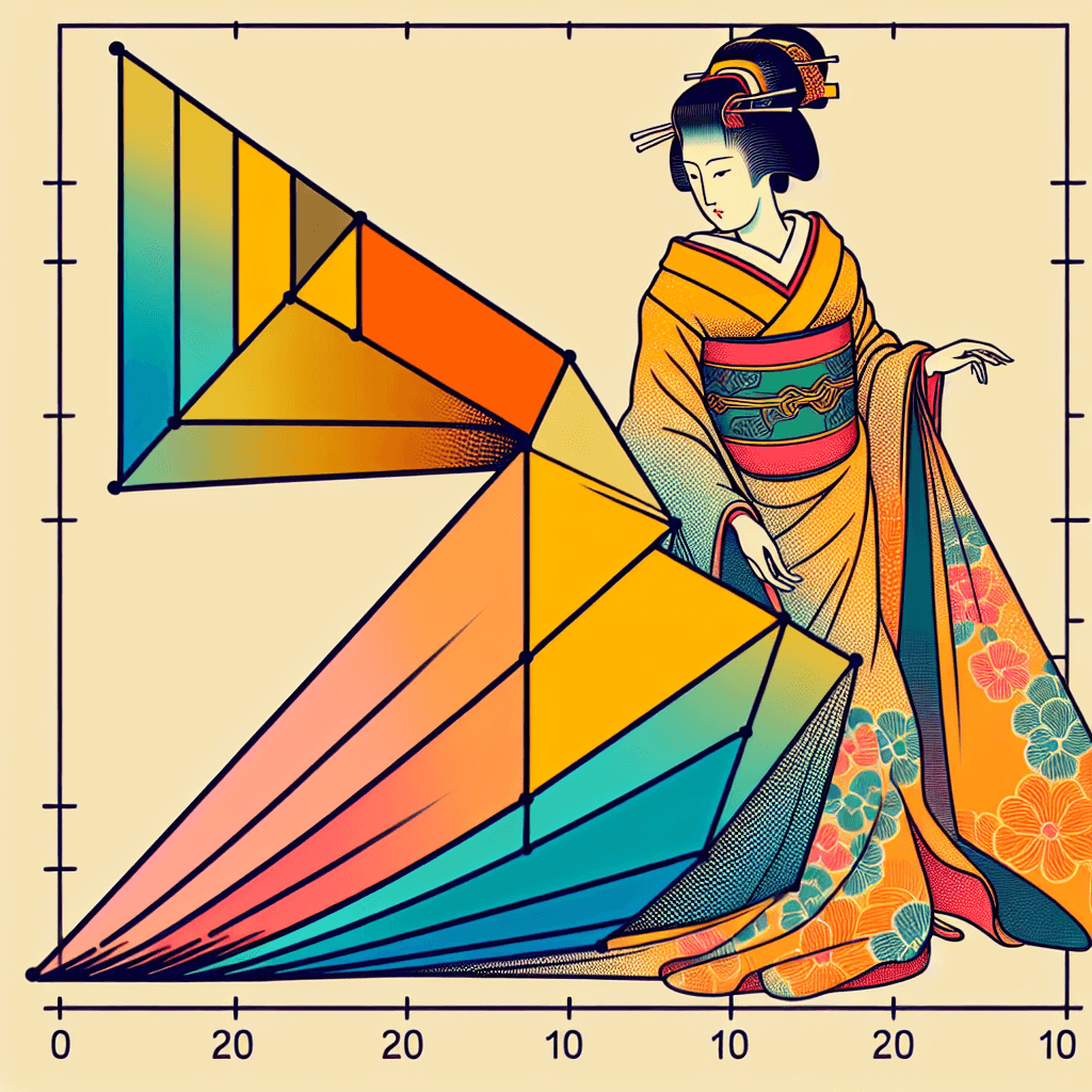 Create an image that visually represents the journey from basic geometry to gradient descent, illustrating the role of mathematics in machine learning.