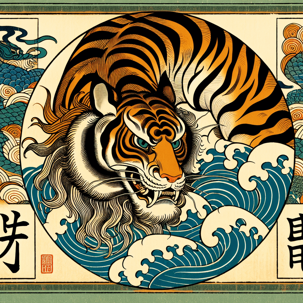 Design an image representing the Tiger sign from the Eastern Astrological Zodiac.