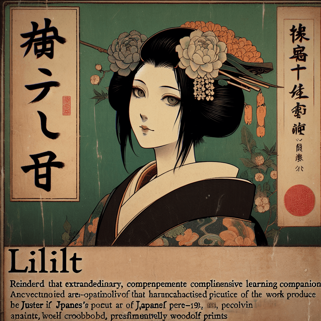Design an image representing Lilith as an extraordinary, comprehensive learning companion.