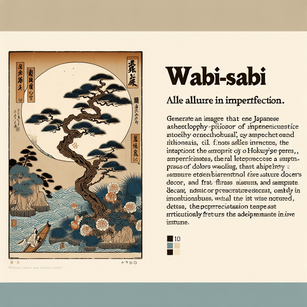 Create an image that embodies the concept of Wabi-Sabi, highlighting the beauty in imperfection.
