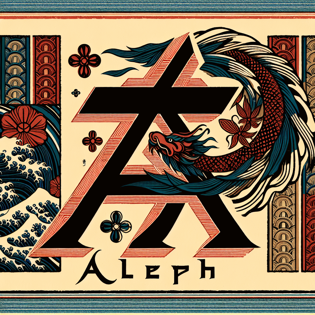 Design an image representing Aleph, the first letter of the Hebrew Alphabet.