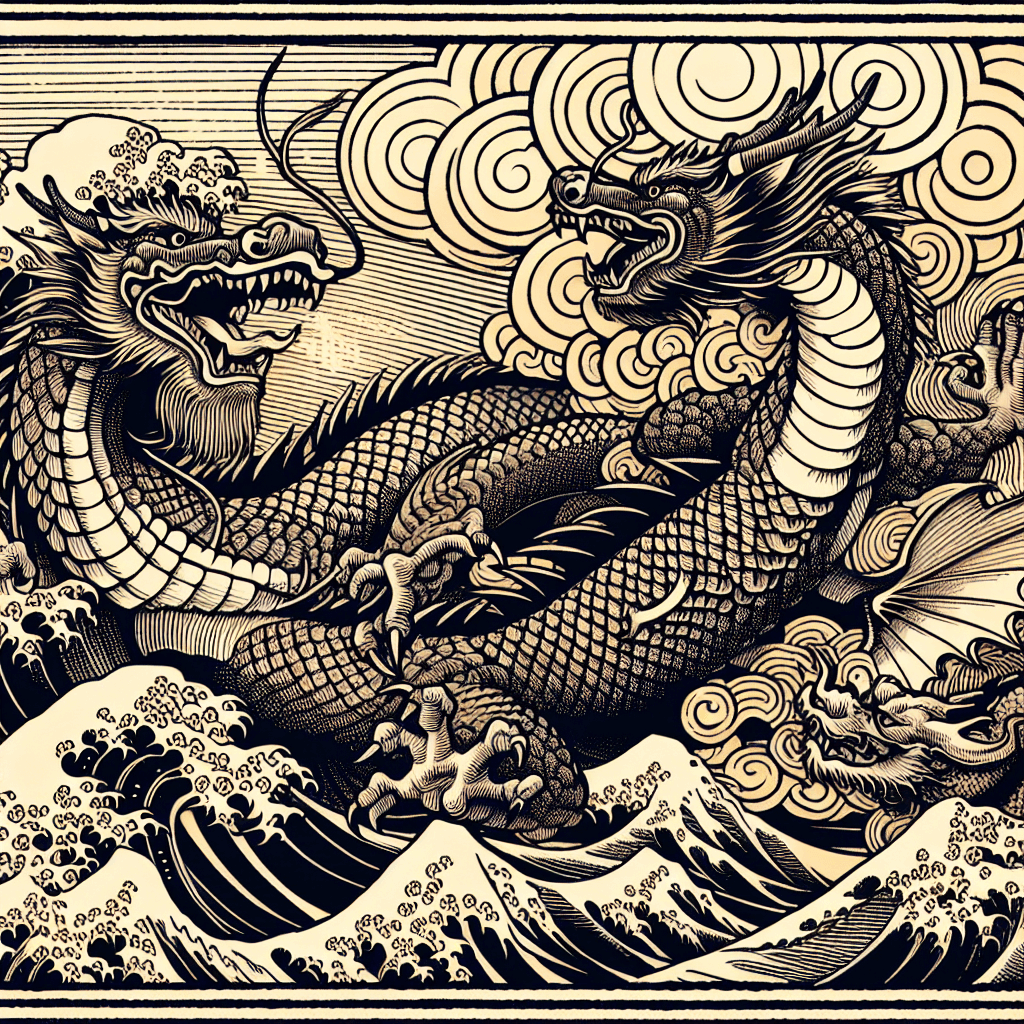 Create an image that represents the Eastern Astrological Sign, the Dragon, in a detailed and profound way.