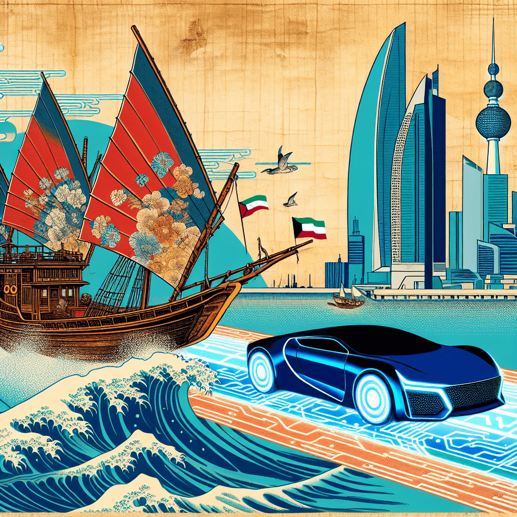 Title: Kuwait – Dhows & Digital Pathways: A Journey with the AI-Enabled Car