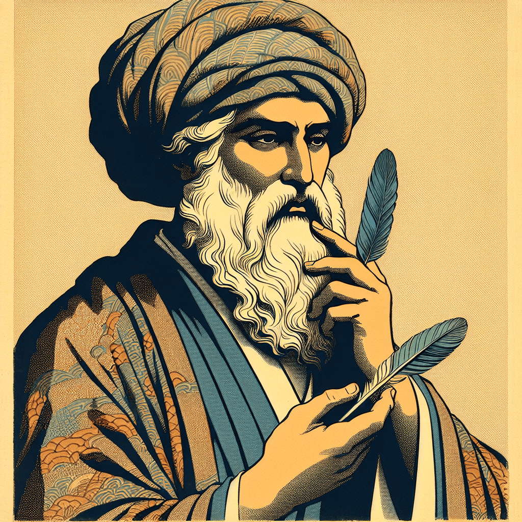 Create an image that depicts Prophet Dawud (David) as a symbol of wisdom and justice.