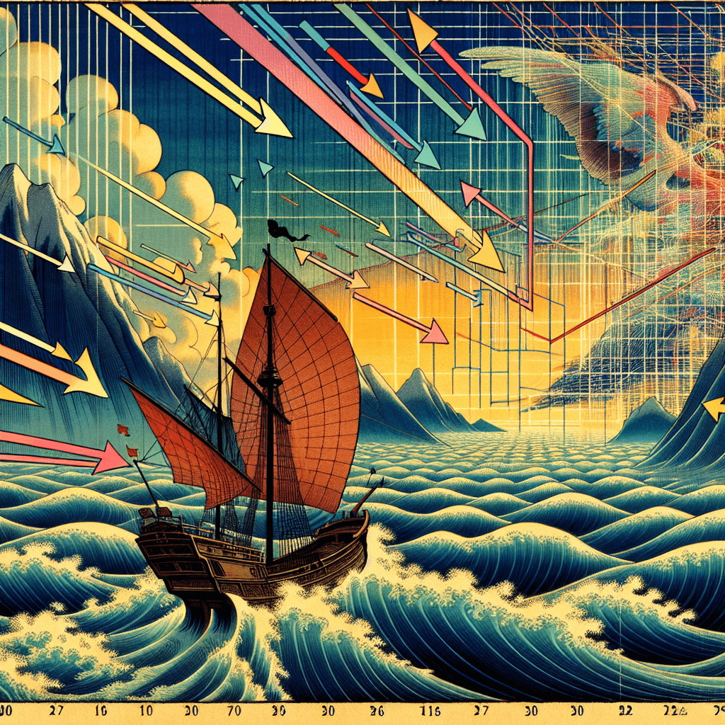 Create an image that represents the concept of vectors and matrices as the core of linear algebra, illustrating the navigation through the world of linear systems.