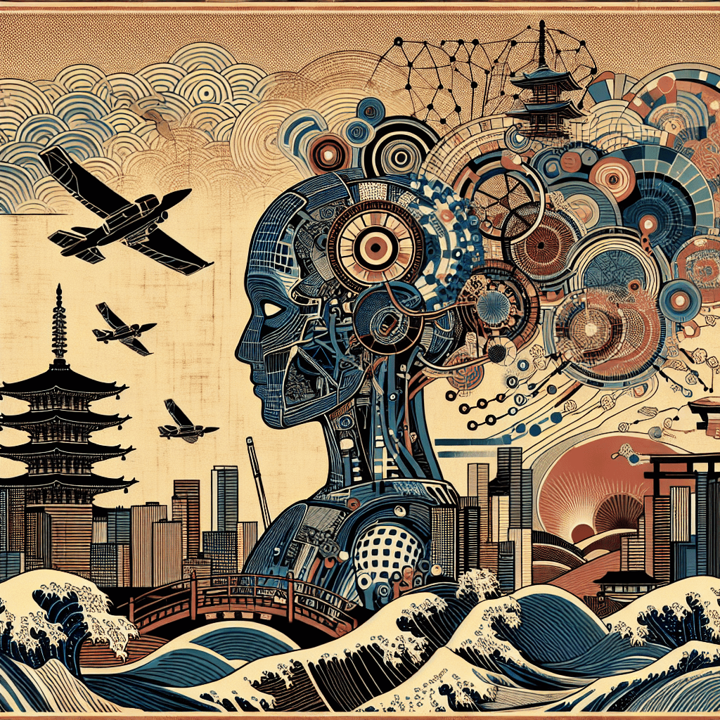 Create an image that represents the current state of artificial intelligence in South Korea.