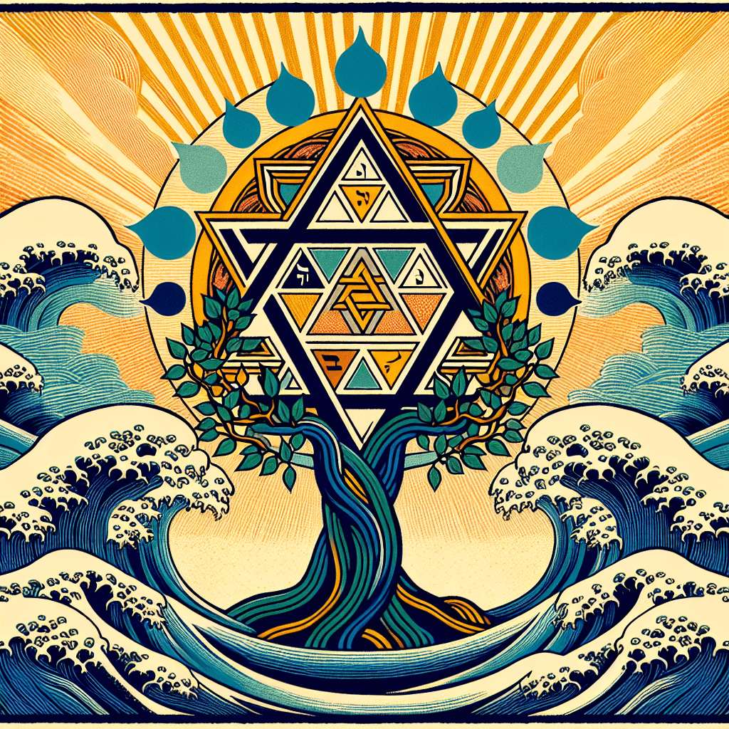 Design an image depicting the radiant Tiferet in the Kabbalistic Tree of Life.