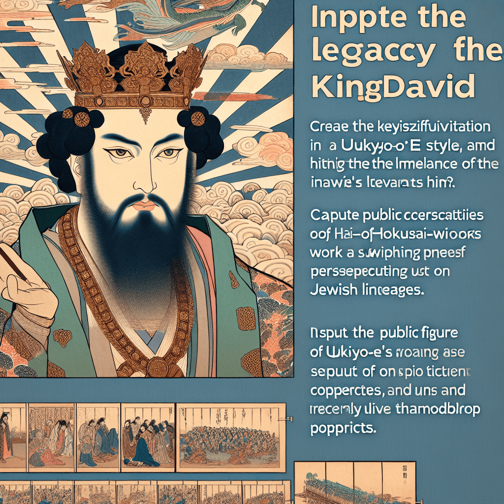 Create an image depicting King David's legacy, highlighting his significance and impact on Jewish lineages.