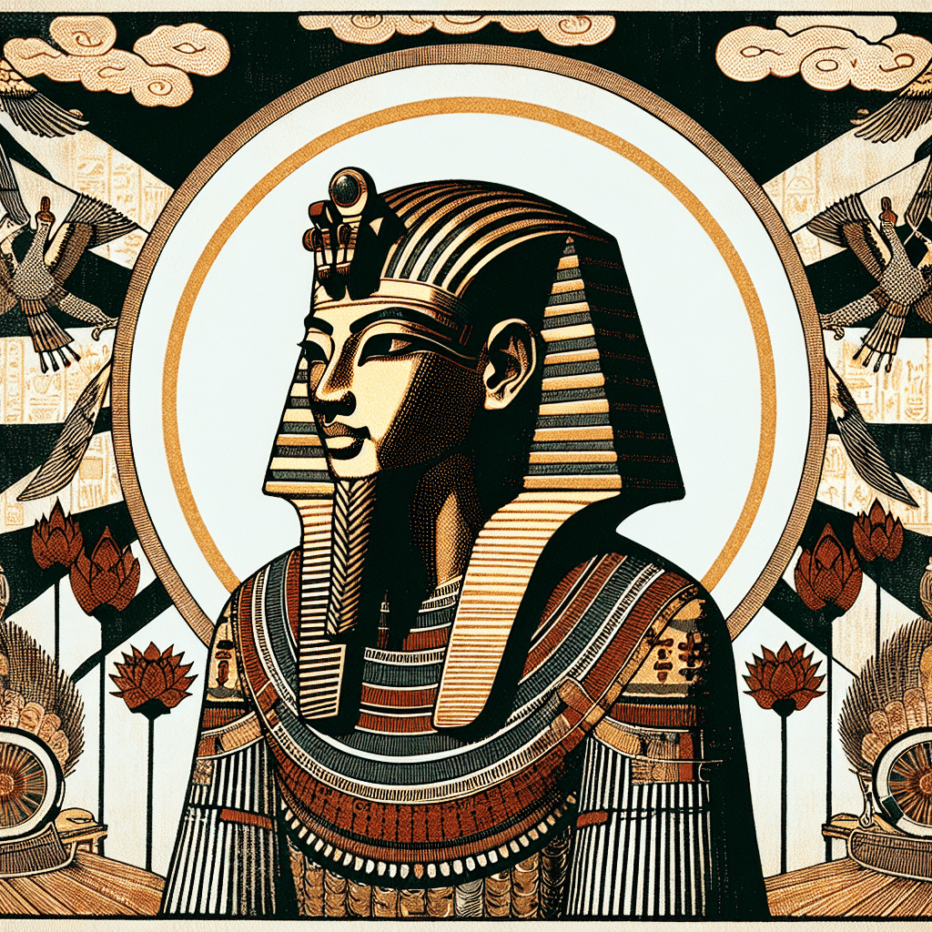 Create an image representing the power and influence of Pharaohs during the Old and Middle Kingdoms of Ancient Egypt.