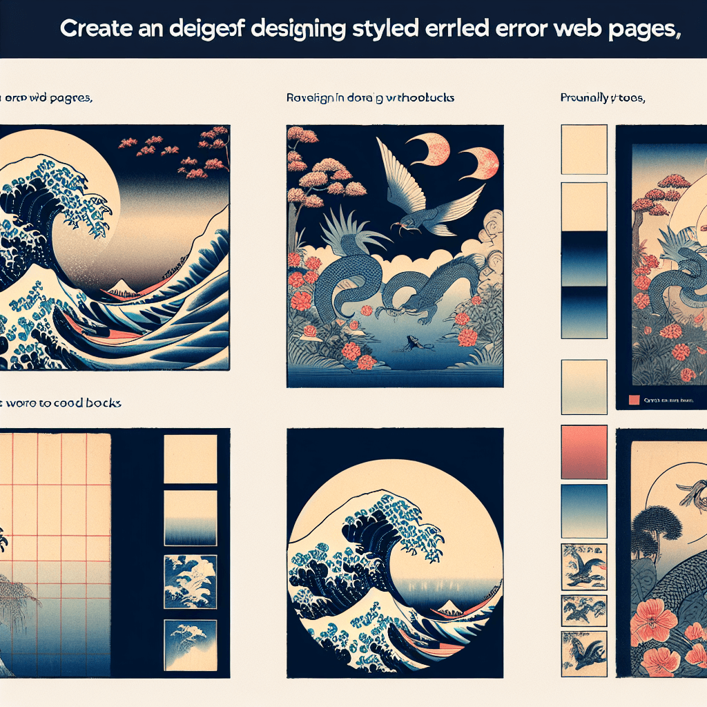Create an image illustrating the step-by-step process of implementing styled error pages.