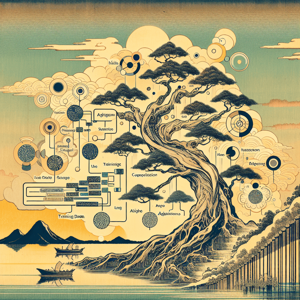 Create an image representing the advancements and trends in Natural Language Processing (NLP) and Large Language Models.