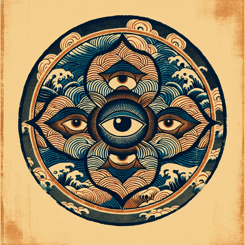 Create an image representing the concept of the Third Eye Chakra (Ajna) symbolizing clear vision or insight.