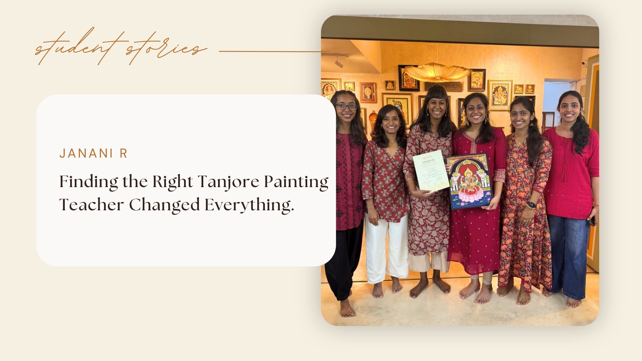 Finding the Right Tanjore Painting Teacher Changed Everything.