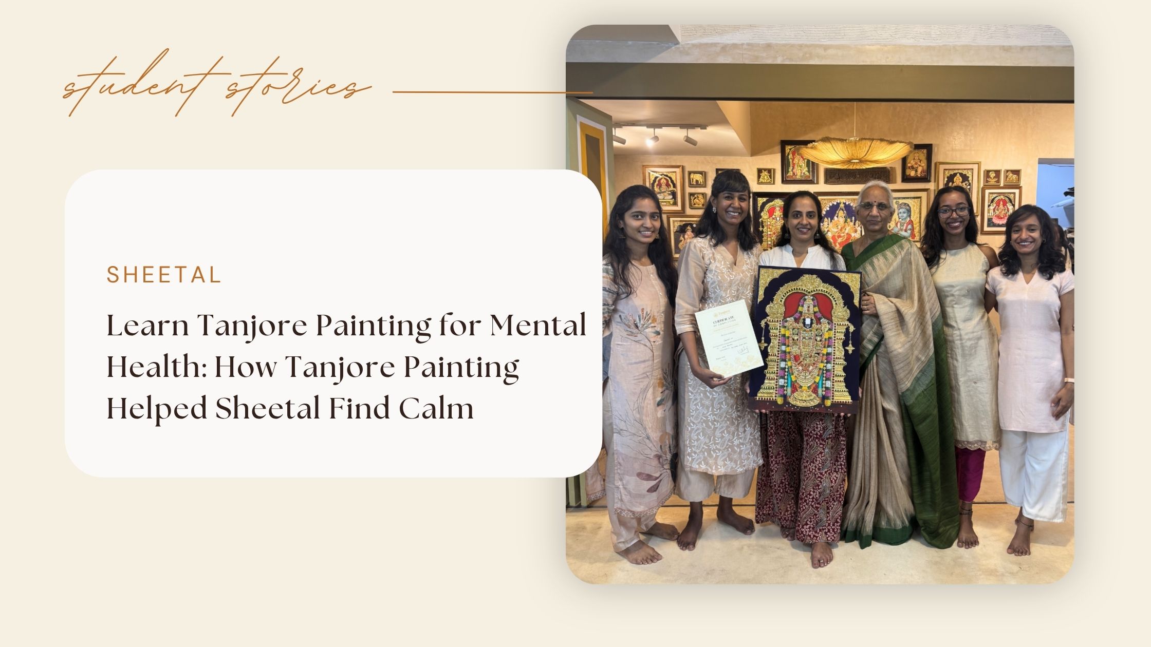 Learn Tanjore Painting for Mental Health: How Tanjore Painting Helped Sheetal Find Calm