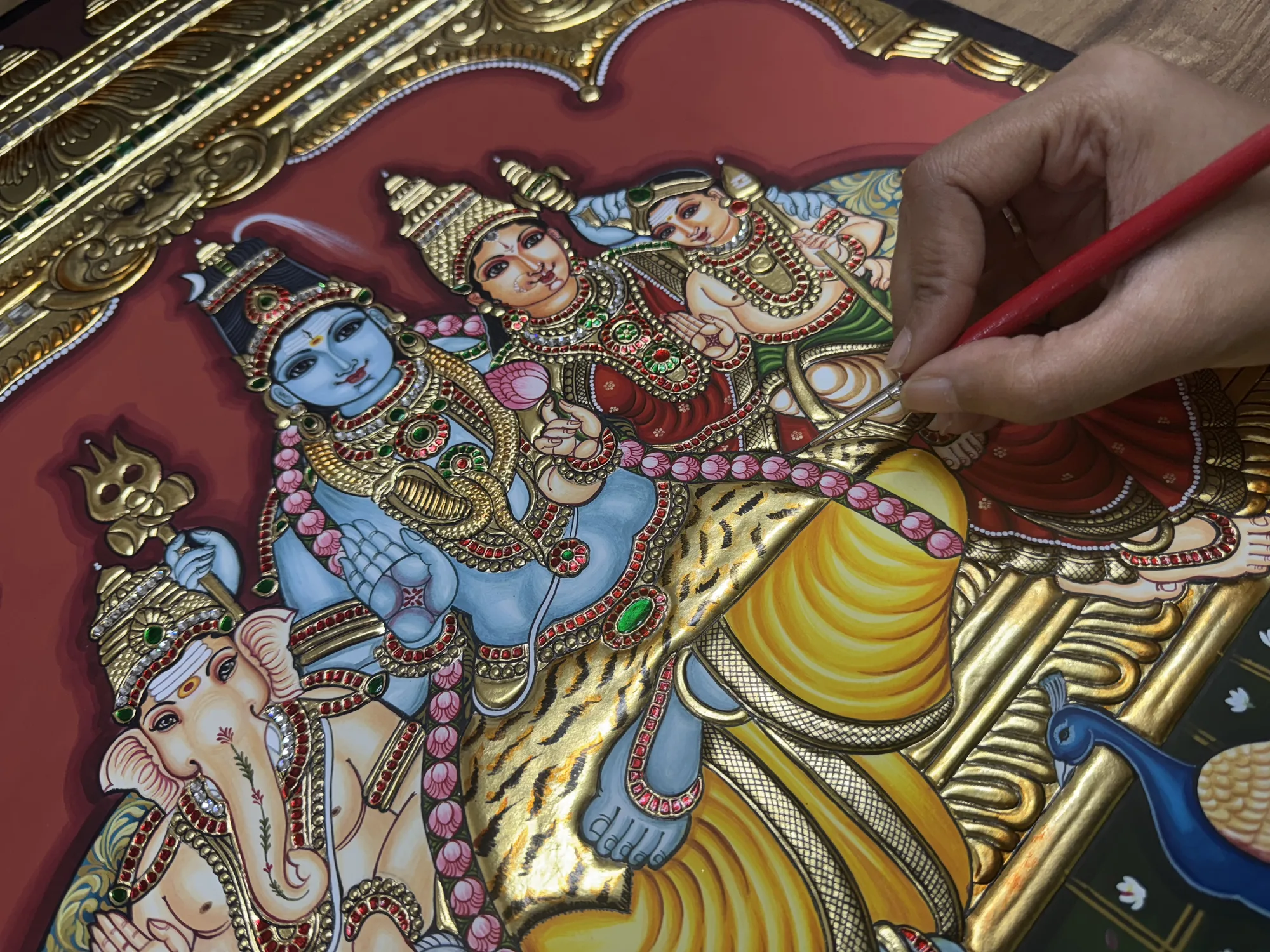 Tanjore Painting Colours and Brushes: What We Use and Why