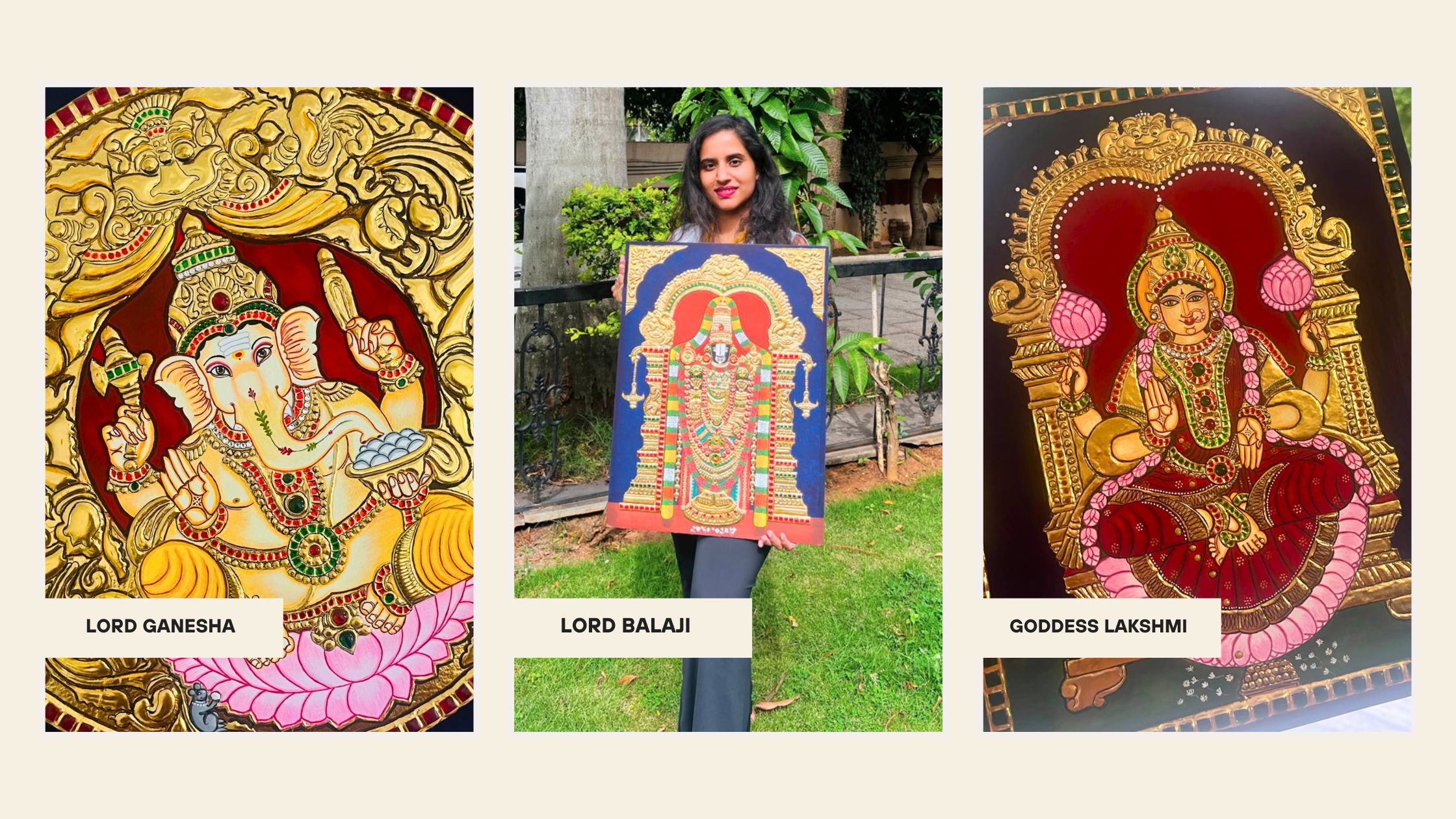From Following Every Step to Painting on Her Own: Lisha's Tanjore Journey