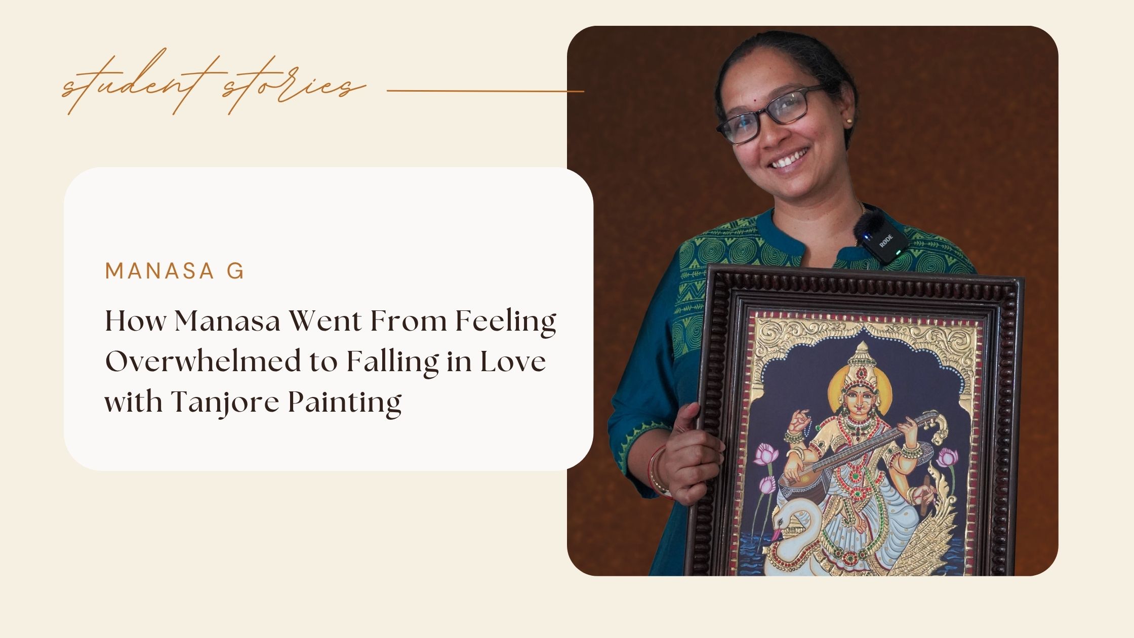 How Manasa Went From Feeling Overwhelmed to Falling in Love with Tanjore Painting