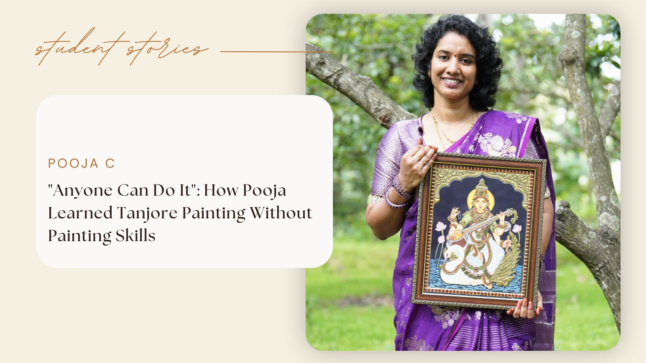 "Anyone Can Do It": How Pooja Learned Tanjore Painting Without Painting Skills