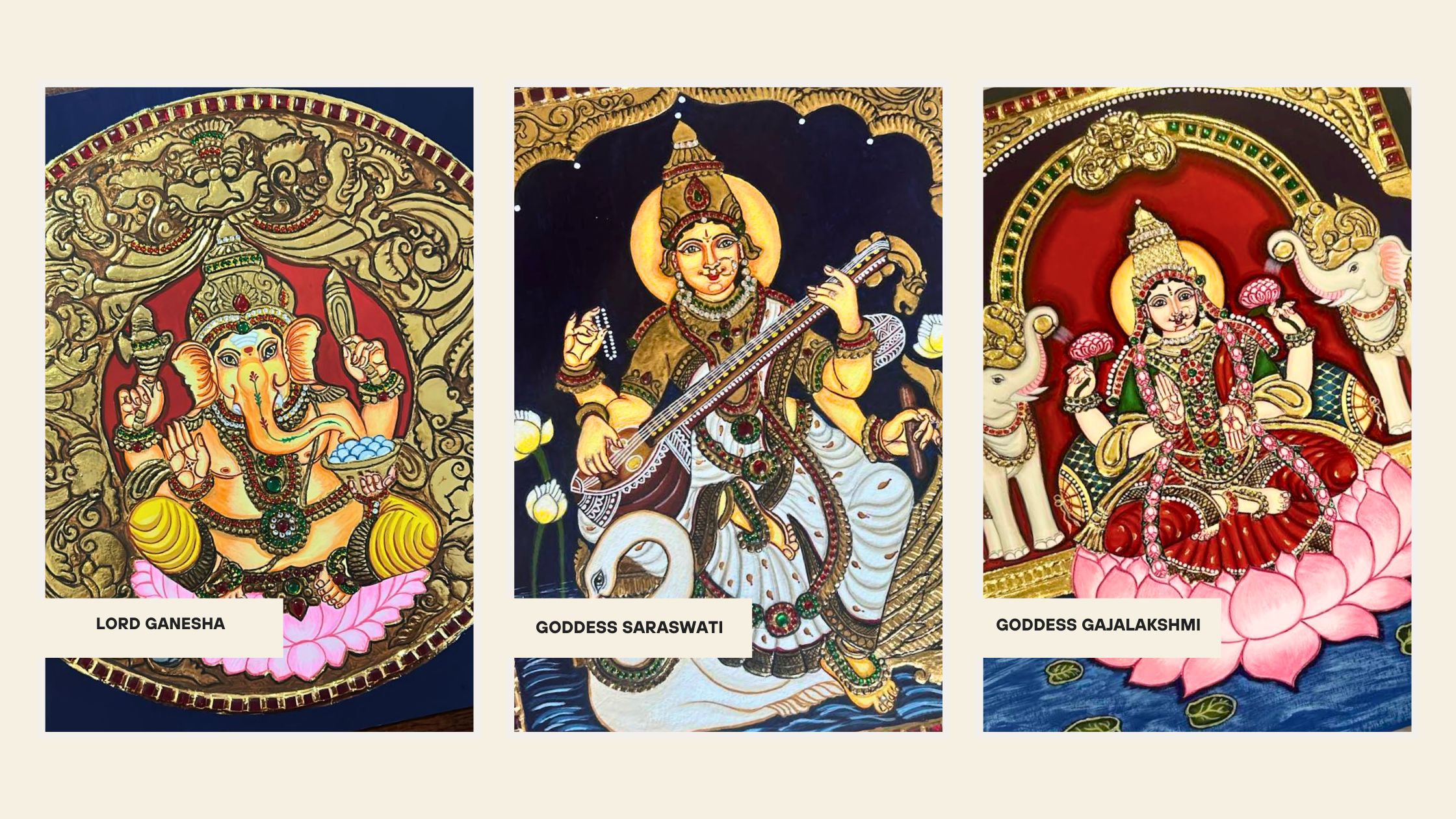 Self-Paced vs Live Online Tanjore Painting Classes: What Madhavi Learned After Completing Three Paintings
