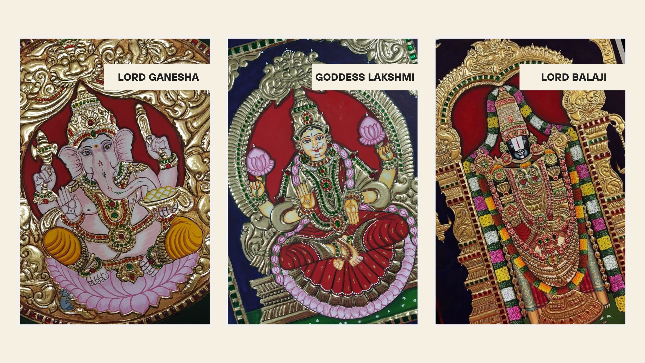 How One DIY Tanjore Course Led Usha to Complete Four Paintings