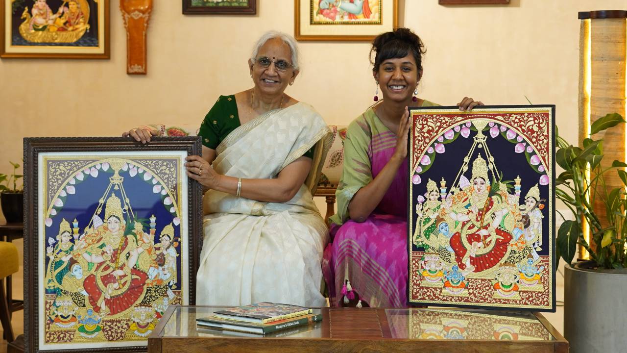 Recreating a 45-Year-Old Mysore Painting with My Mother