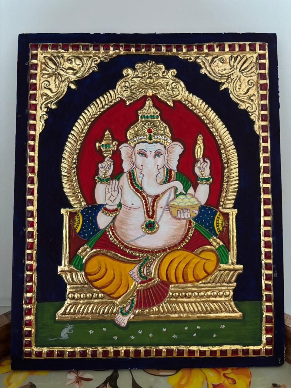 How One DIY Tanjore Course Led Usha to Complete Four Paintings